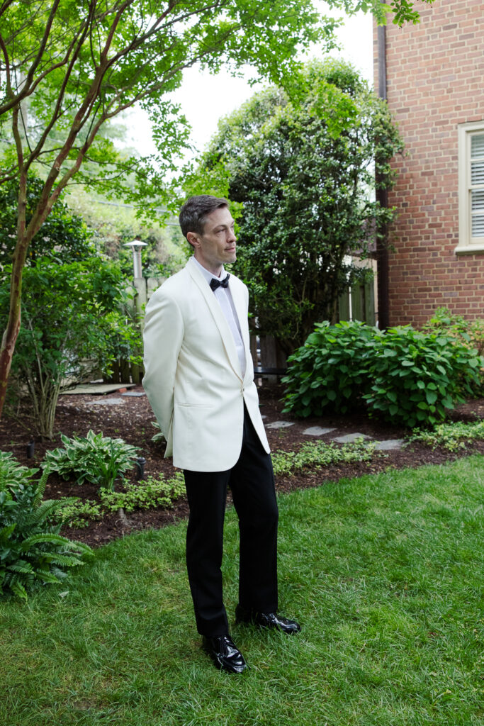 Groom waiting for his bride